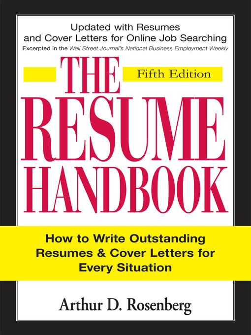 Title details for The Resume Handbook by Arthur D Rosenberg - Available